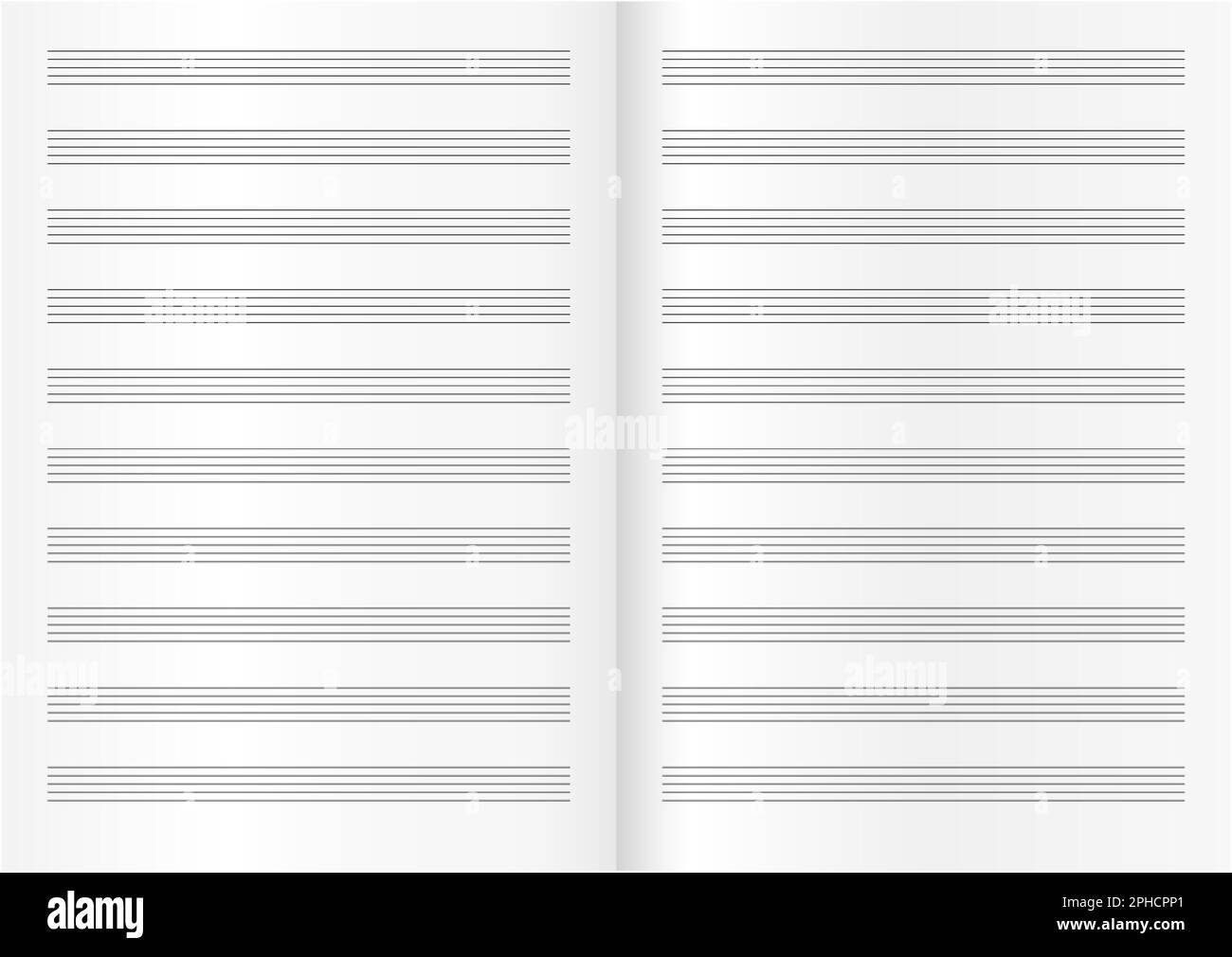 Blank Sheet Music Page Template Empty Music Folio Page Stock Vector Image Art Alamy