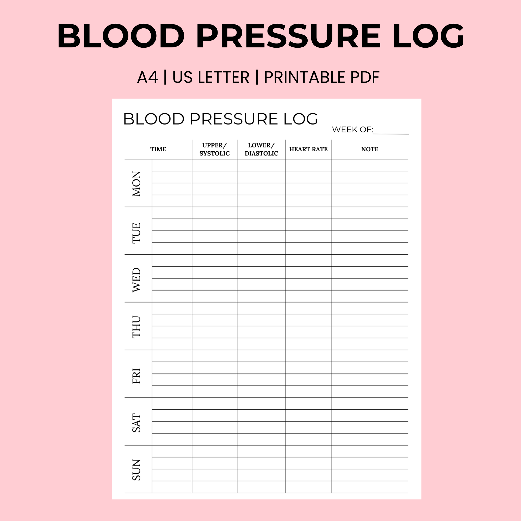 Printable Chart For Blood Pressure Printable Chart For Blood Pressure