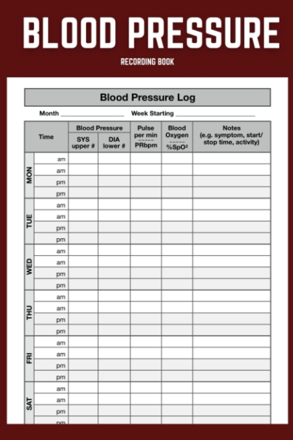 Printable Blood Pressure Chart Nhs