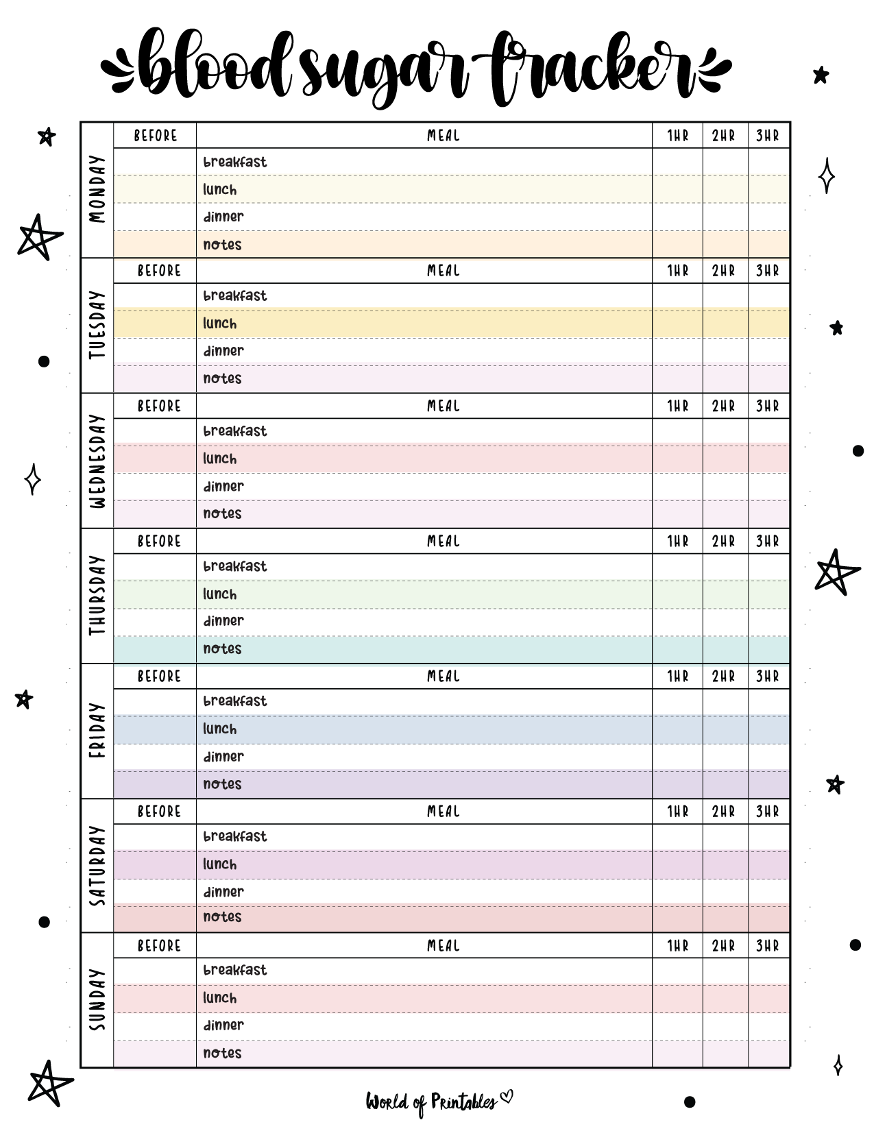 Blood Sugar Logs World Of Printables
