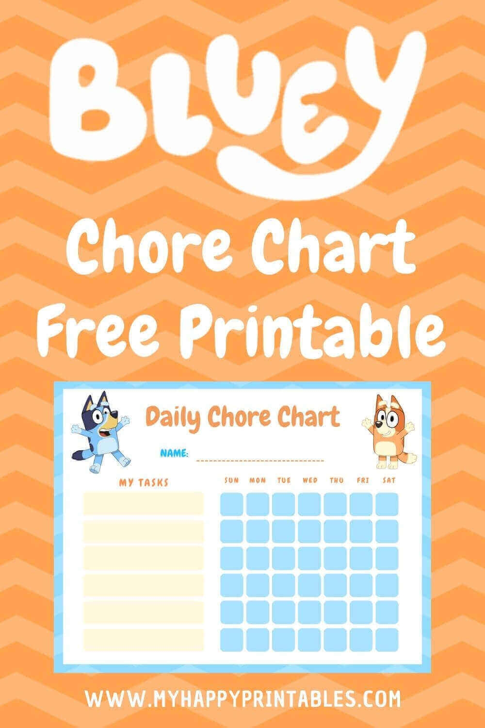 Bluey Chore Chart Free Printable My Happy Printables