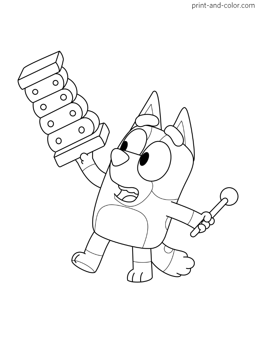 Free Printable Bluey Coloring Sheets