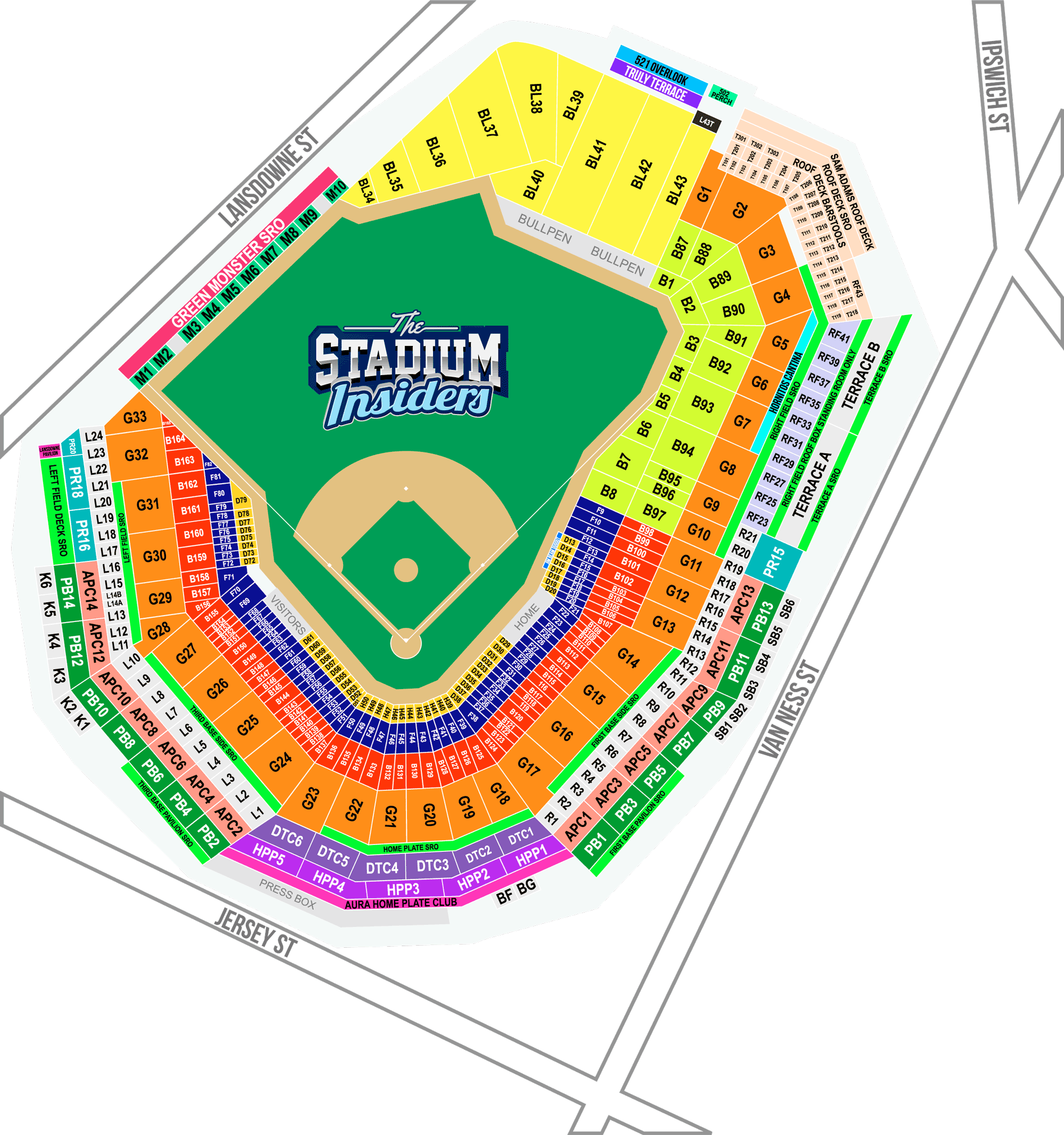 Boston Red Sox Ticketing Seating Premium The Stadium Insiders