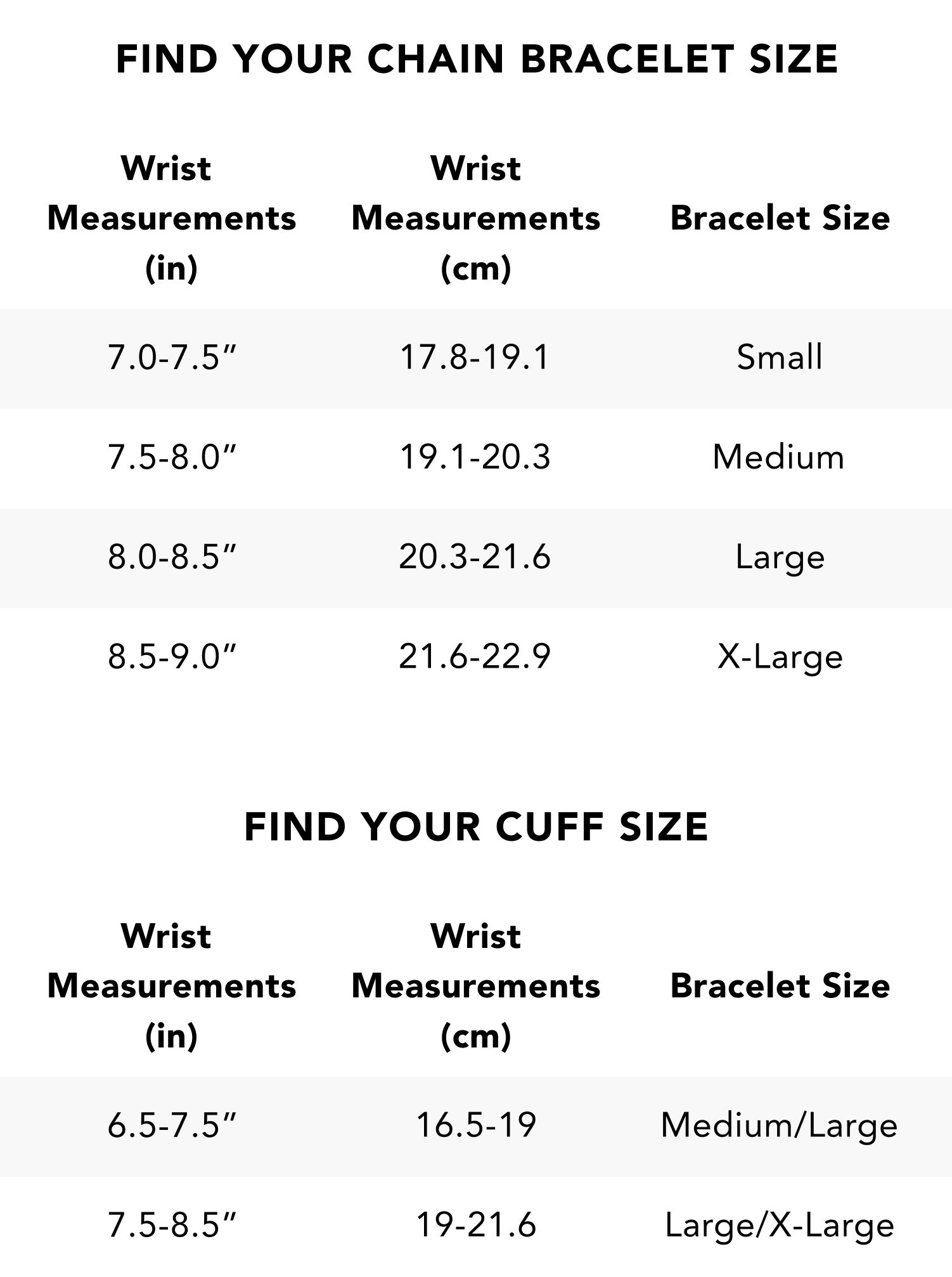 Bracelet Size Guide How To Measure Your Wrist Size JAXXON