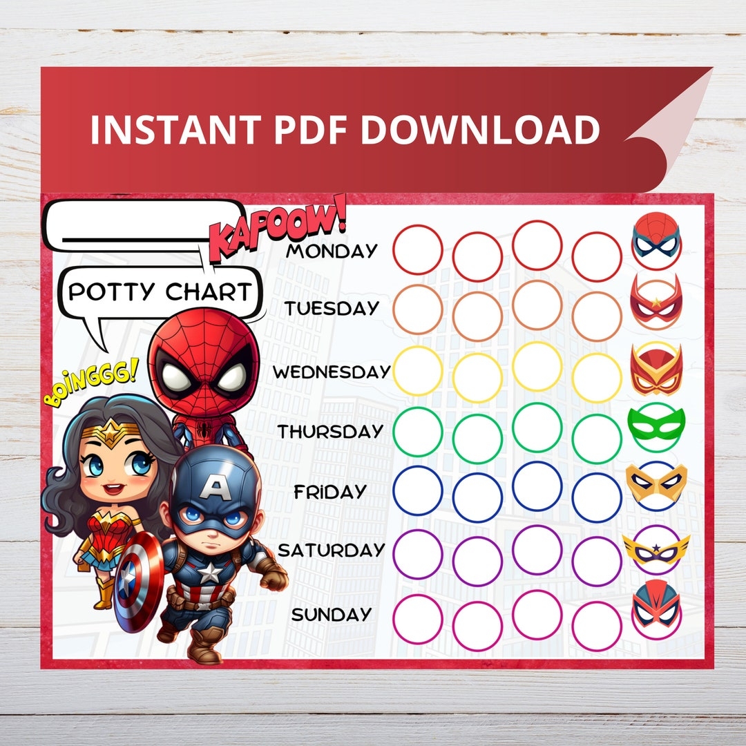 Buy Spidey Potty Training Chart Spiderman Potty Chart Spidey And Friends Potty Training Chart Online In India Etsy