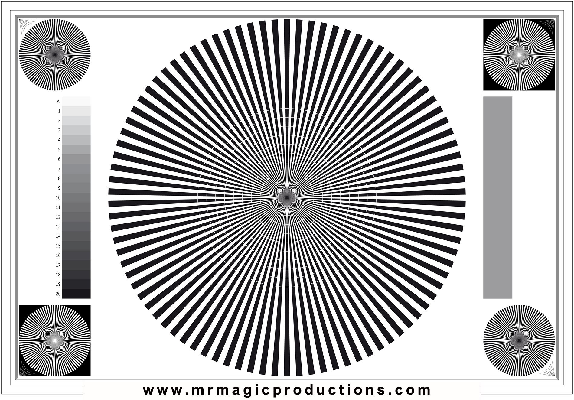 Lens Calibration Focal Chart Printable