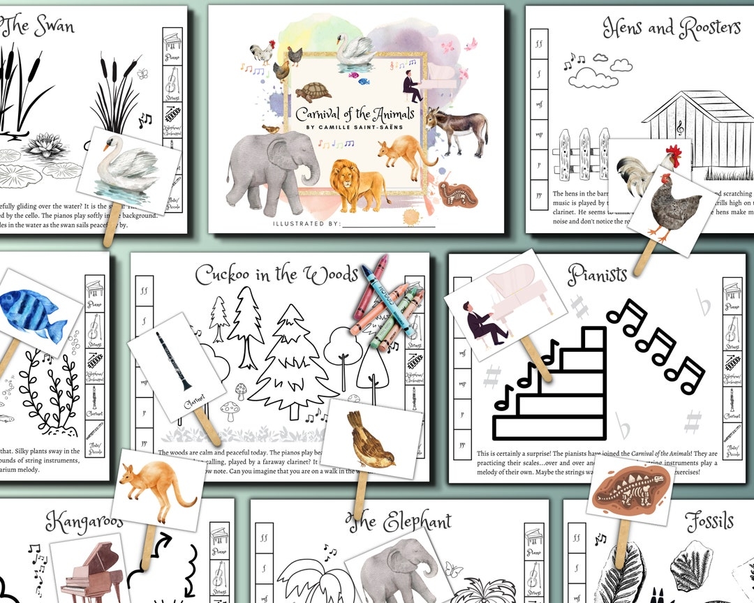 Carnival Of The Animals Educational Printable Music Unit Study Camille Saint sa ns Music Classroom Piano Education Homeschool Music Etsy Carnival Of The Animals Educational Printable Music Unit Study Camille Saint sa ns Music Classroom Piano Education Homeschool Music Etsy