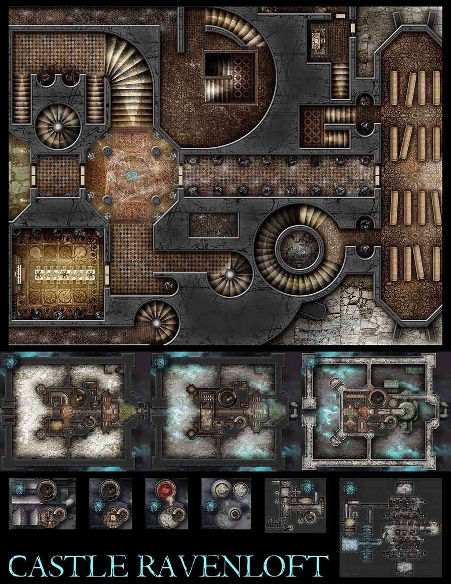 Castle Ravenloft Hires Colour Jpg Maps Dungeon Masters Guild DriveThruRPG