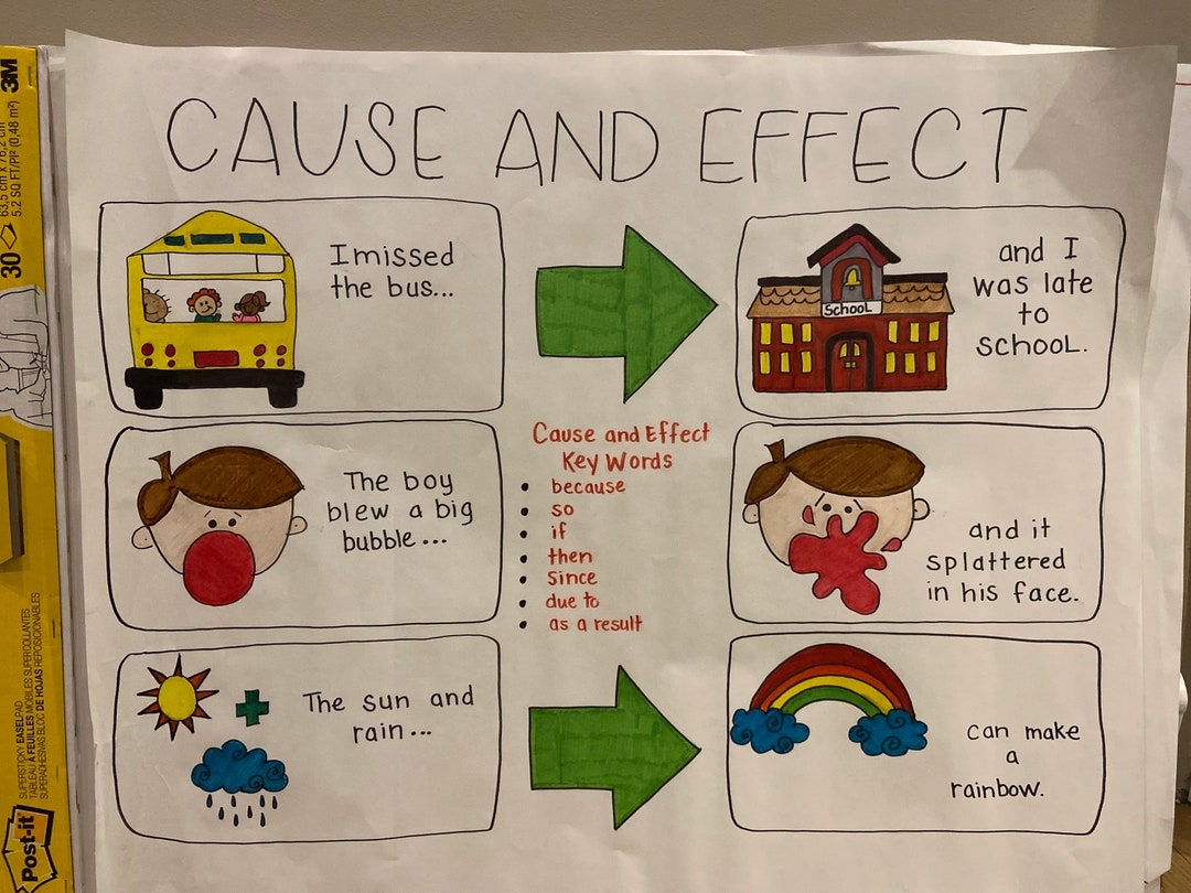 Cause And Effect Anchor Chart Etsy Israel