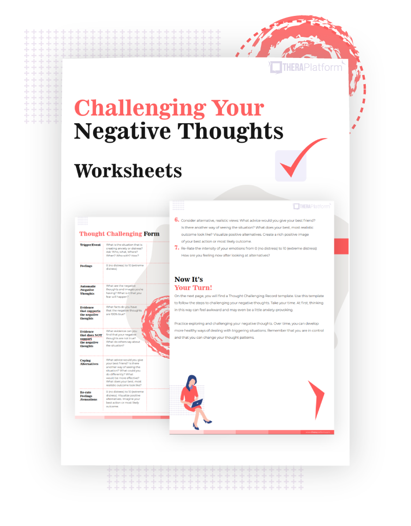 Printable Challenging Negative Thoughts Worksheet