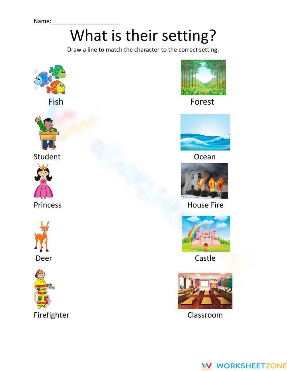 Character And Setting Worksheet Worksheets Library