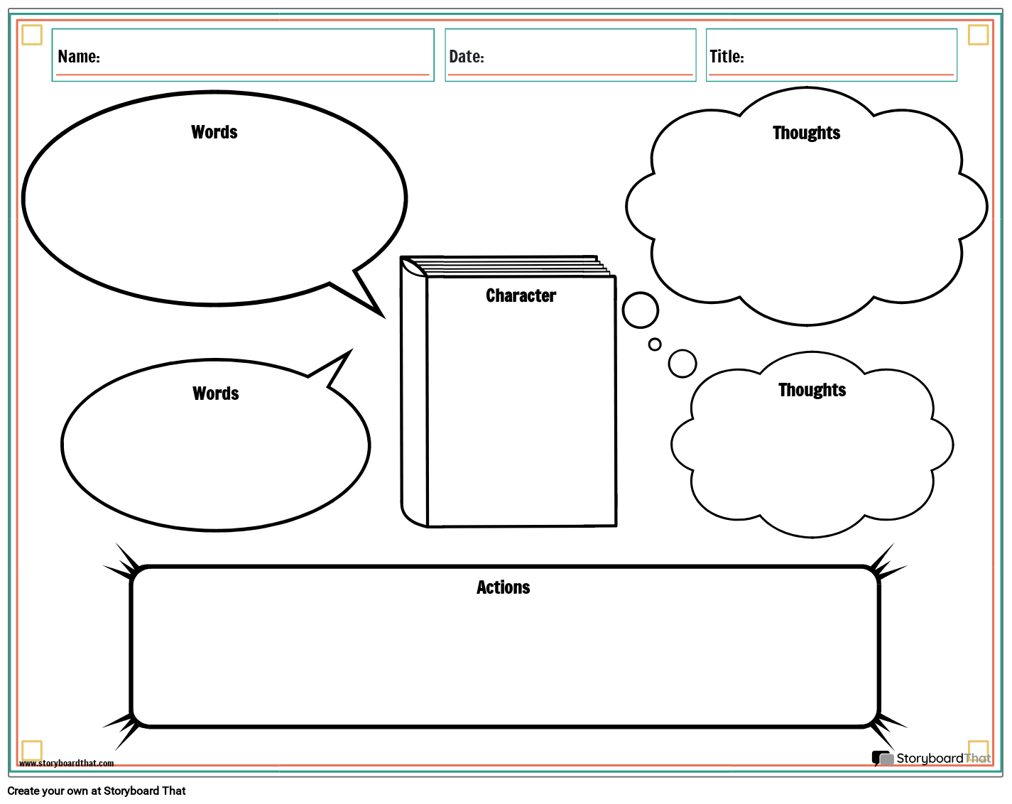 Character Map Worksheets By Storyboard That