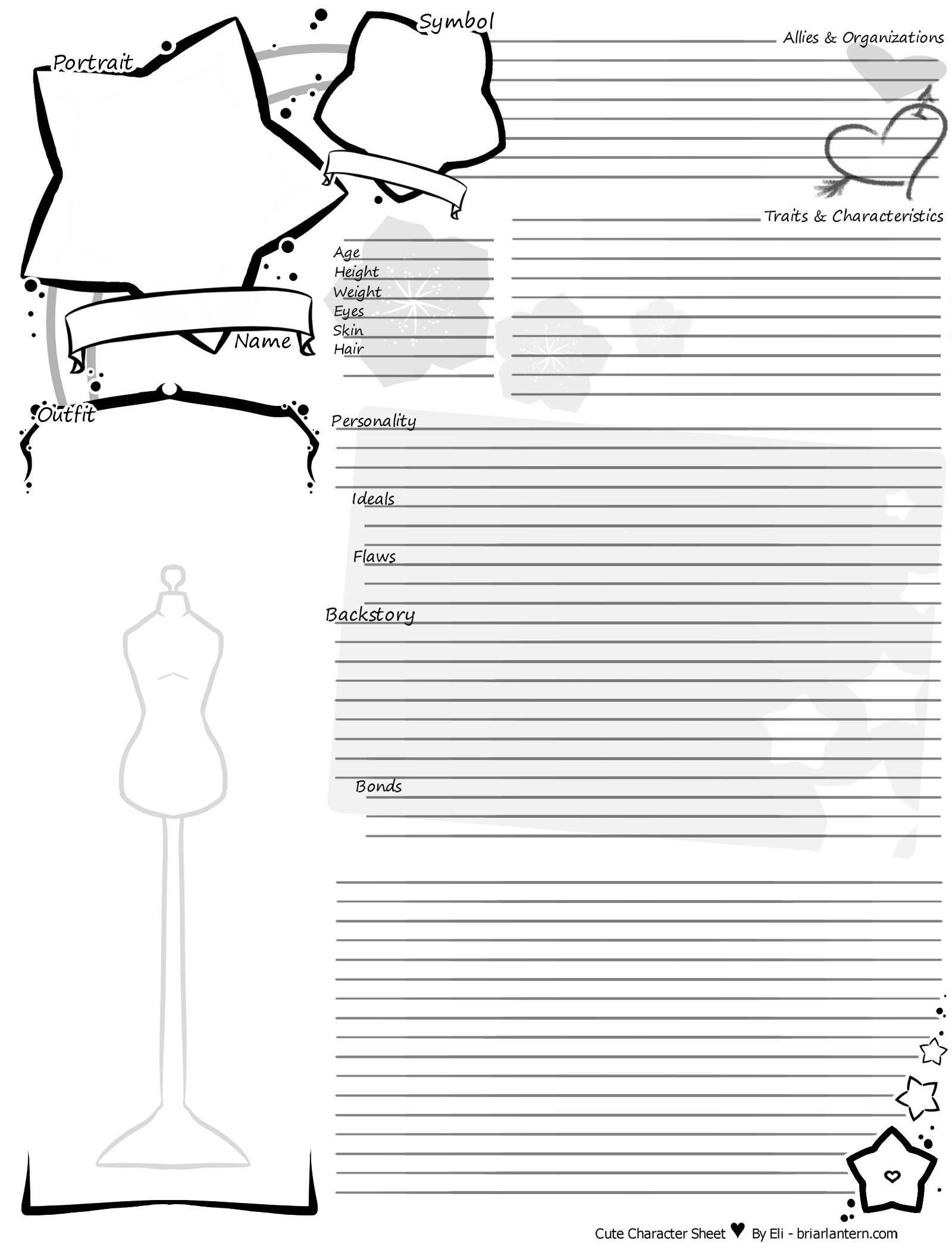 Character Sheet Character Sheet