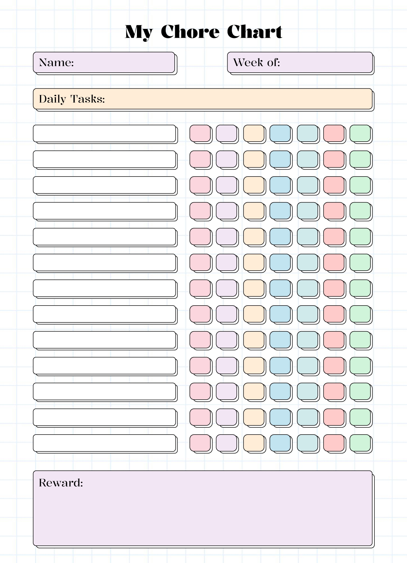 Chore Chart Free Google Docs Template Gdoc io Chore Chart Free Google Docs Template Gdoc io