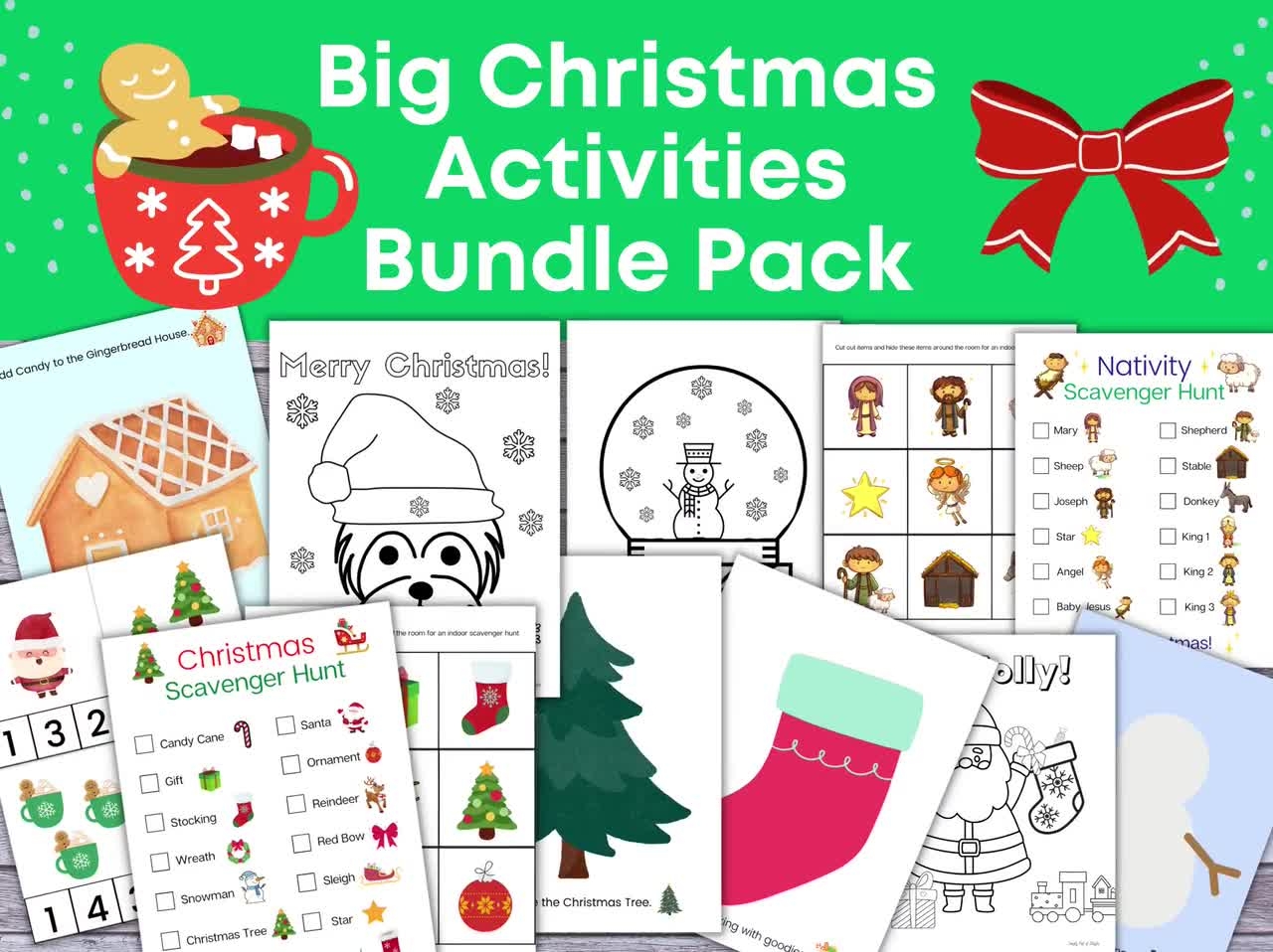 Christmas Bundle Preschool Printables Christmas Preschool Activities Christmas Activities Preschool Christmas Worksheet Christmas Fun