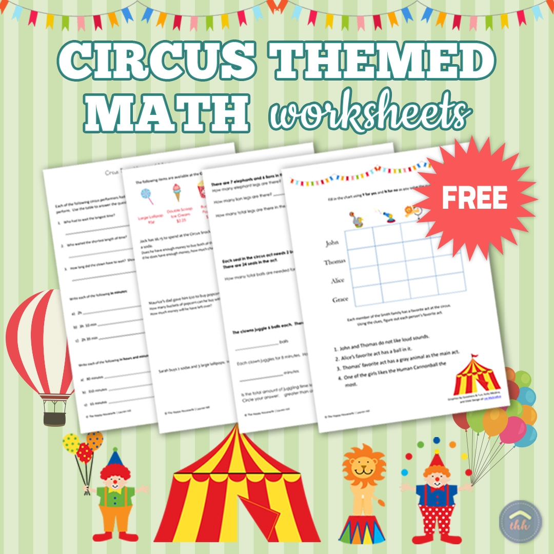 Circus Themed Math Worksheets Free Printables The Happy Housewife Home Schooling