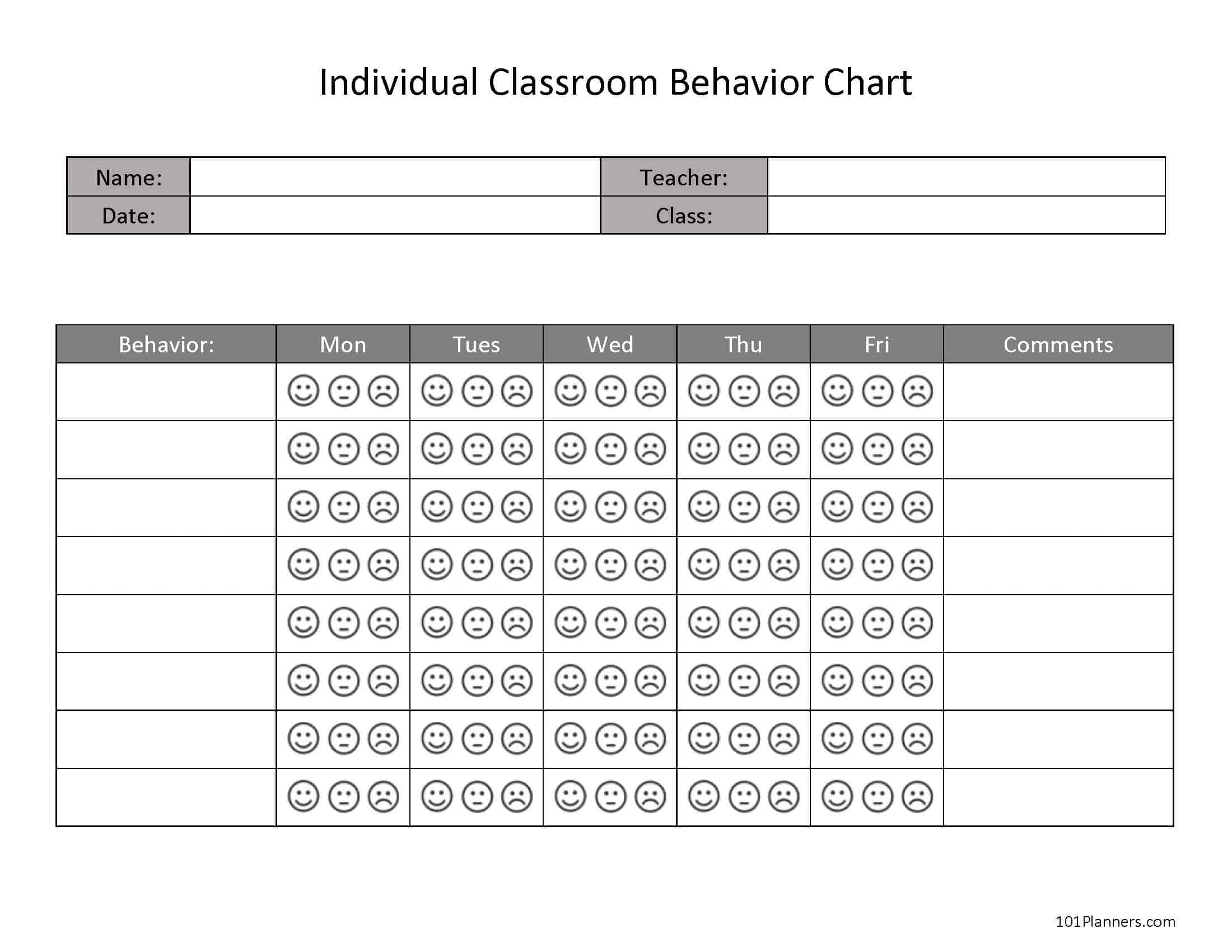 Classroom Behavior Chart