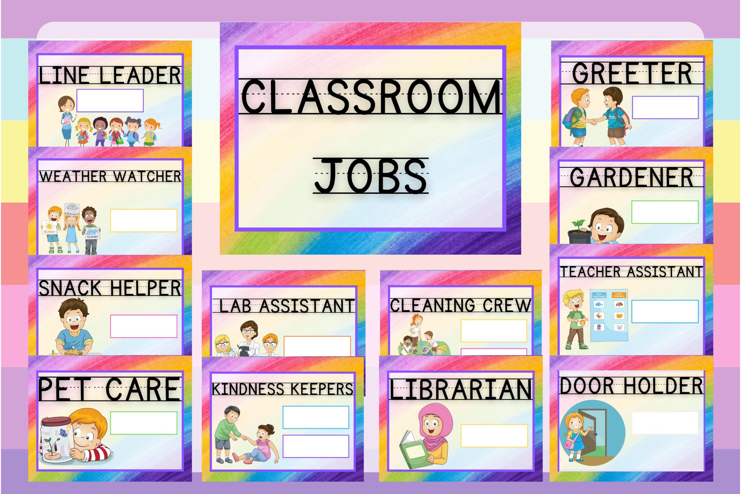 Printable Preschool Job Chart