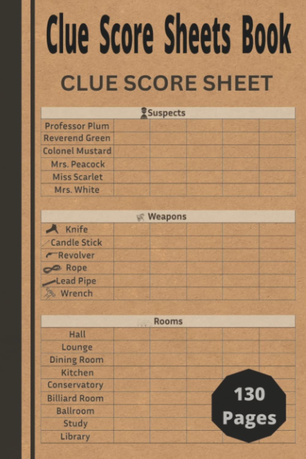 Printable Clue Score Sheet