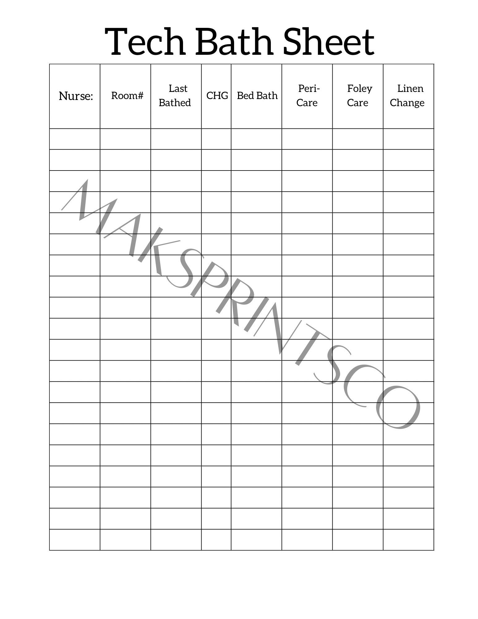 Cna Shower Sheets Etsy