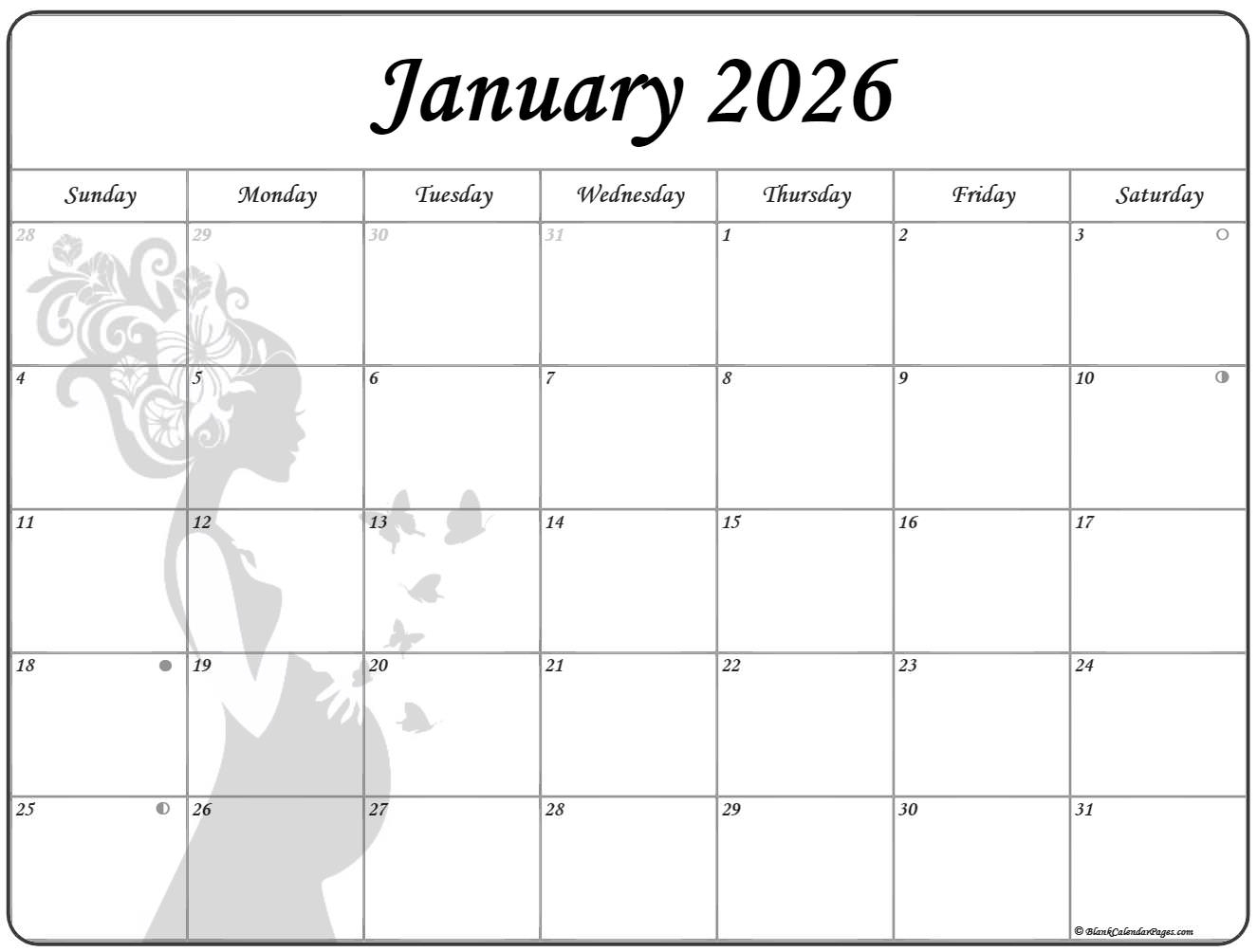 Printable Calendar January 2026