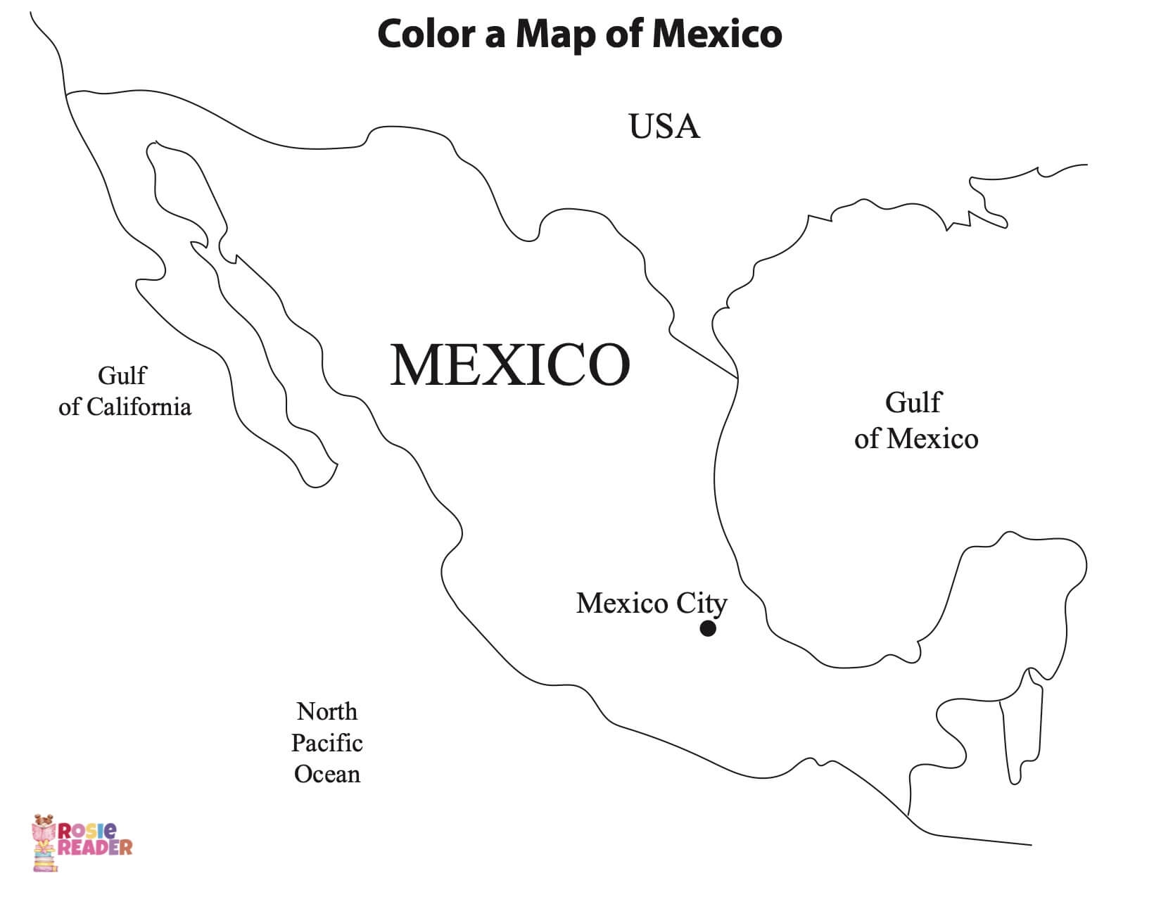 Color A Map Of Mexico Reading Adventures For Kids Ages 3 To 5