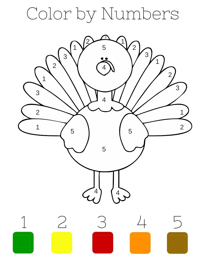 Color By Letter Thanksgiving Preschool Worksheets By The Keeper Of 