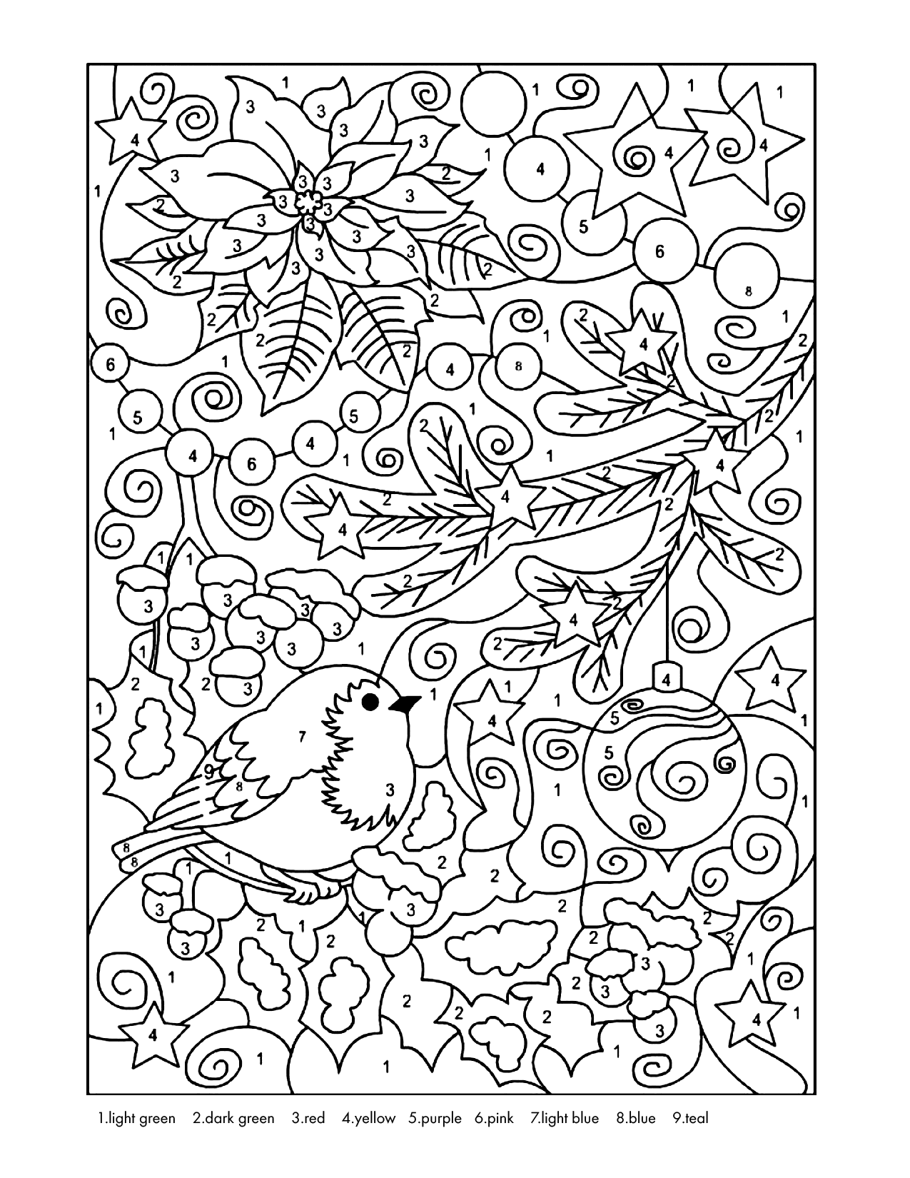 Color By Number Printables For Adults Printable Coloring Pages FREE