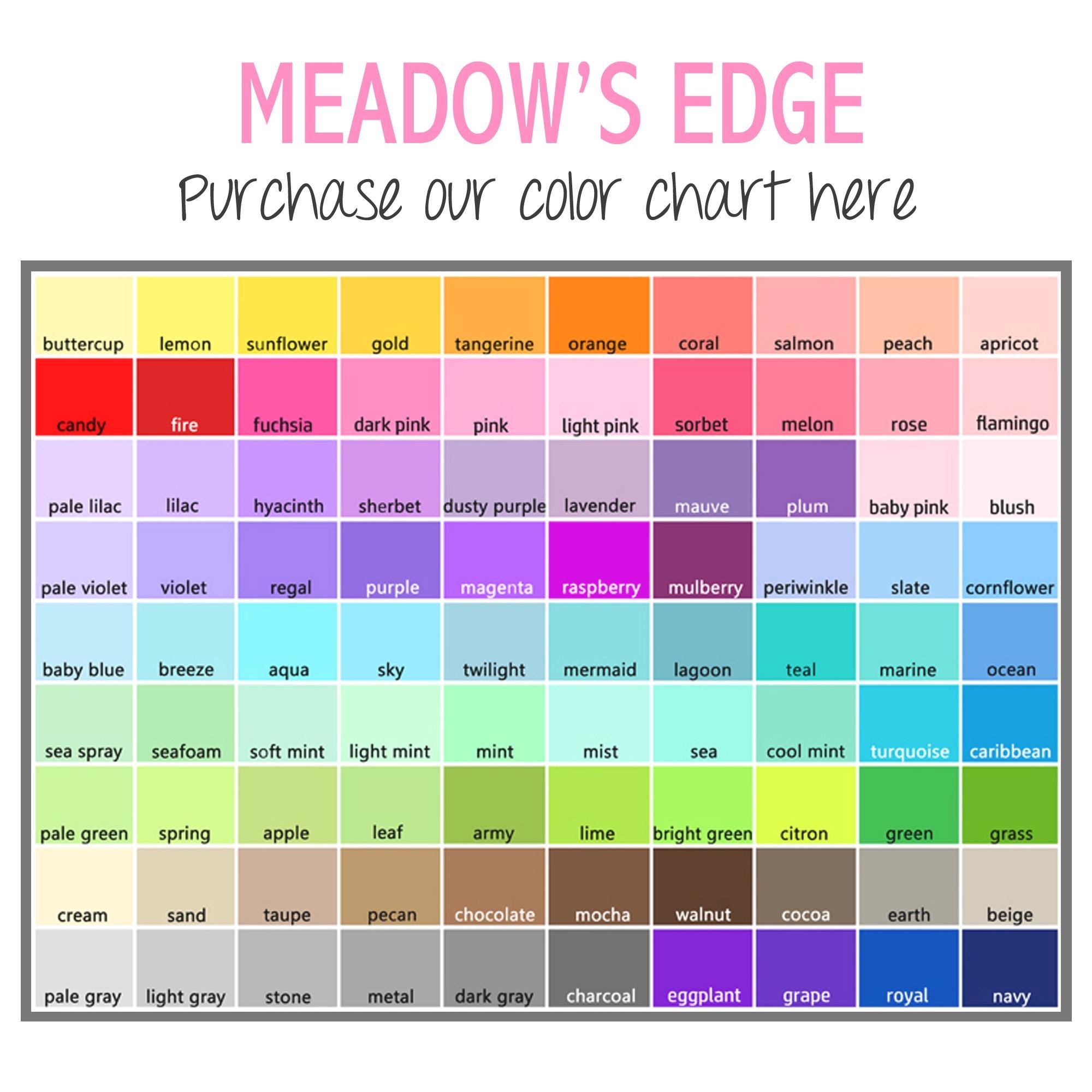 Color Chart Print Custom Decor Matching 8x10 Luster Photo Paper Etsy