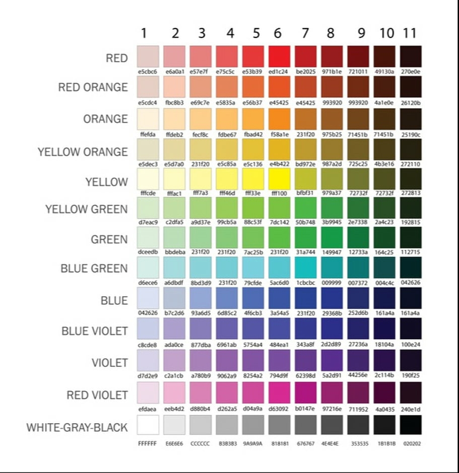 Printable Rgb Chart For Sublimation