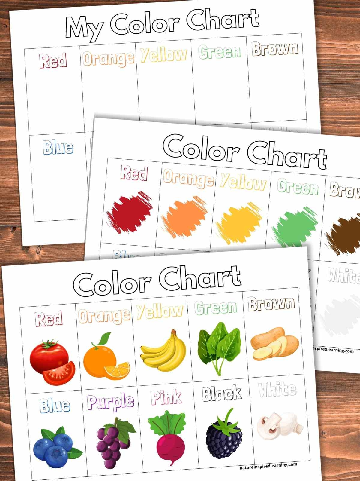Printable Color Chart Pdf