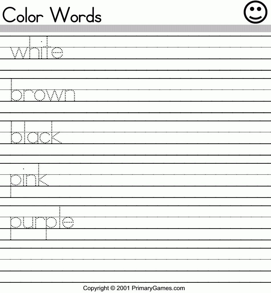 Color Words Activity Pages PrimaryGames Free Printable Worksheets Color Words Activity Pages PrimaryGames Free Printable Worksheets