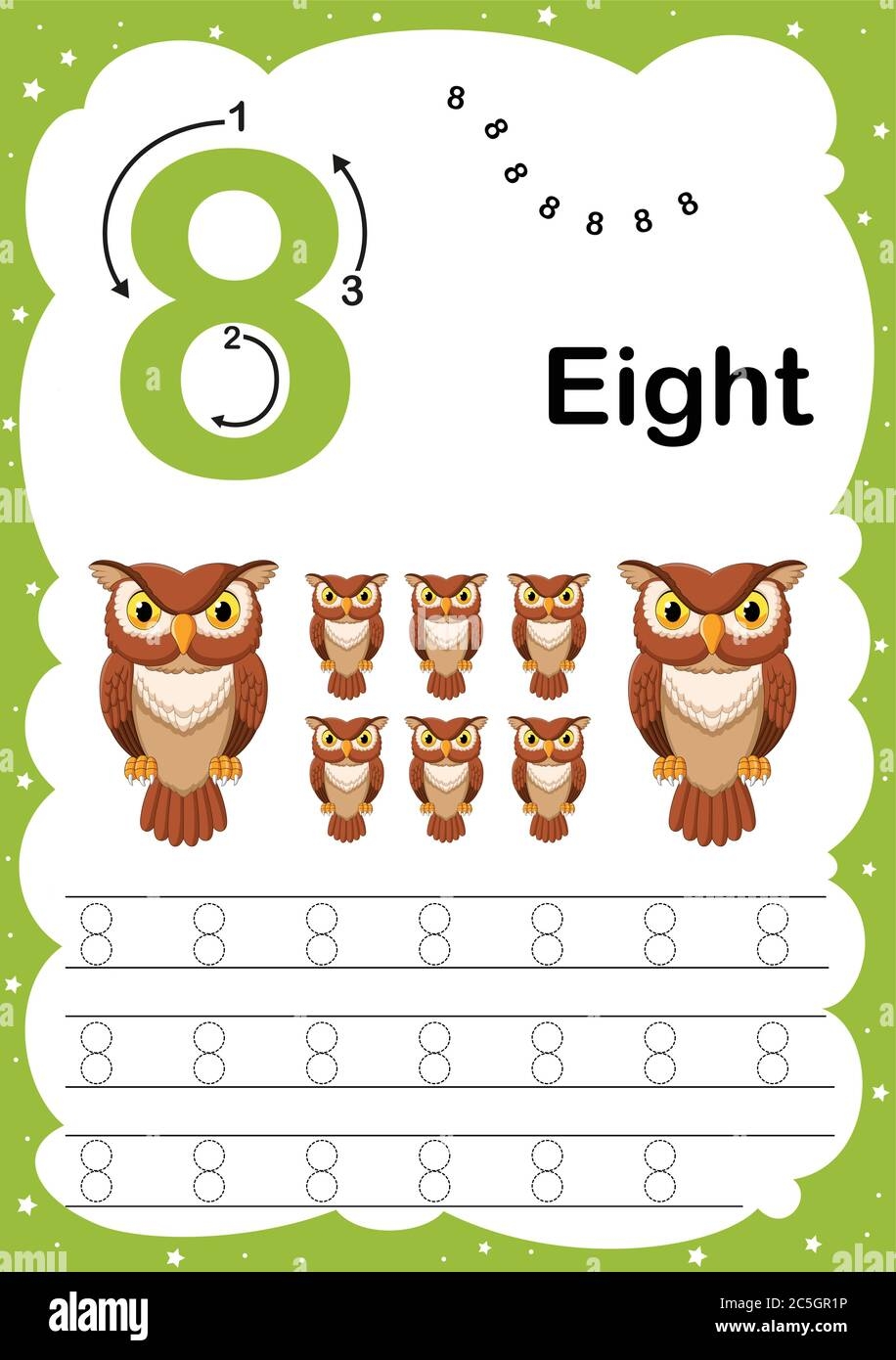 Colorful Number Eight Daily Tracing Printable A4 Practice Worksheet With Cute Cartoon Animals For Kids Learning To Count And To Write Vector Illustr Stock Vector Image Art Alamy Colorful Number Eight Daily Tracing Printable A4 Practice Worksheet With Cute Cartoon Animals For Kids Learning To Count And To Write Vector Illustr Stock Vector Image Art Alamy