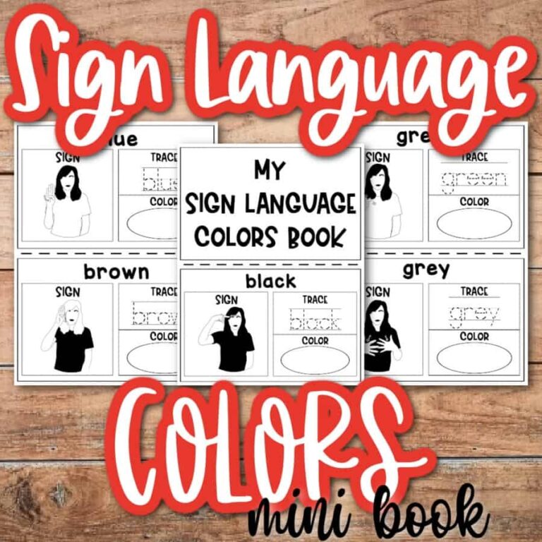 Free Printable Sign Language Color Chart - Template Free Printable