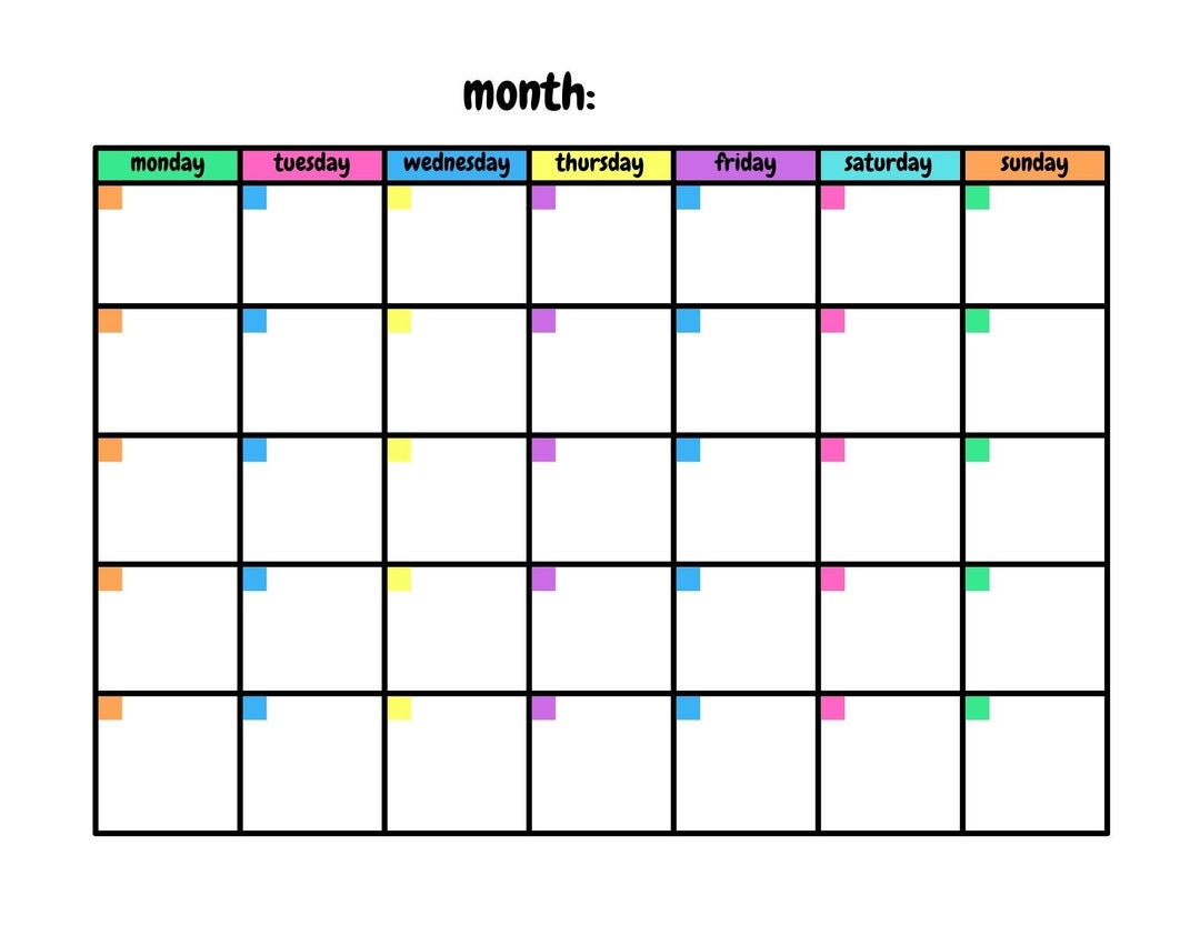 Free Printable Calender