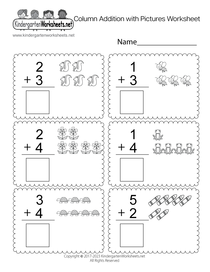 Math Free Printable Worksheets For Kindergarten