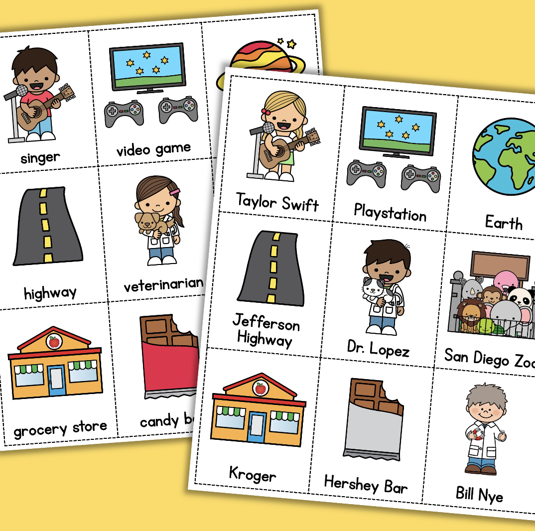 Common And Proper Nouns Anchor Chart Quiz Worksheet Game Noun Sort With Pictures Classful