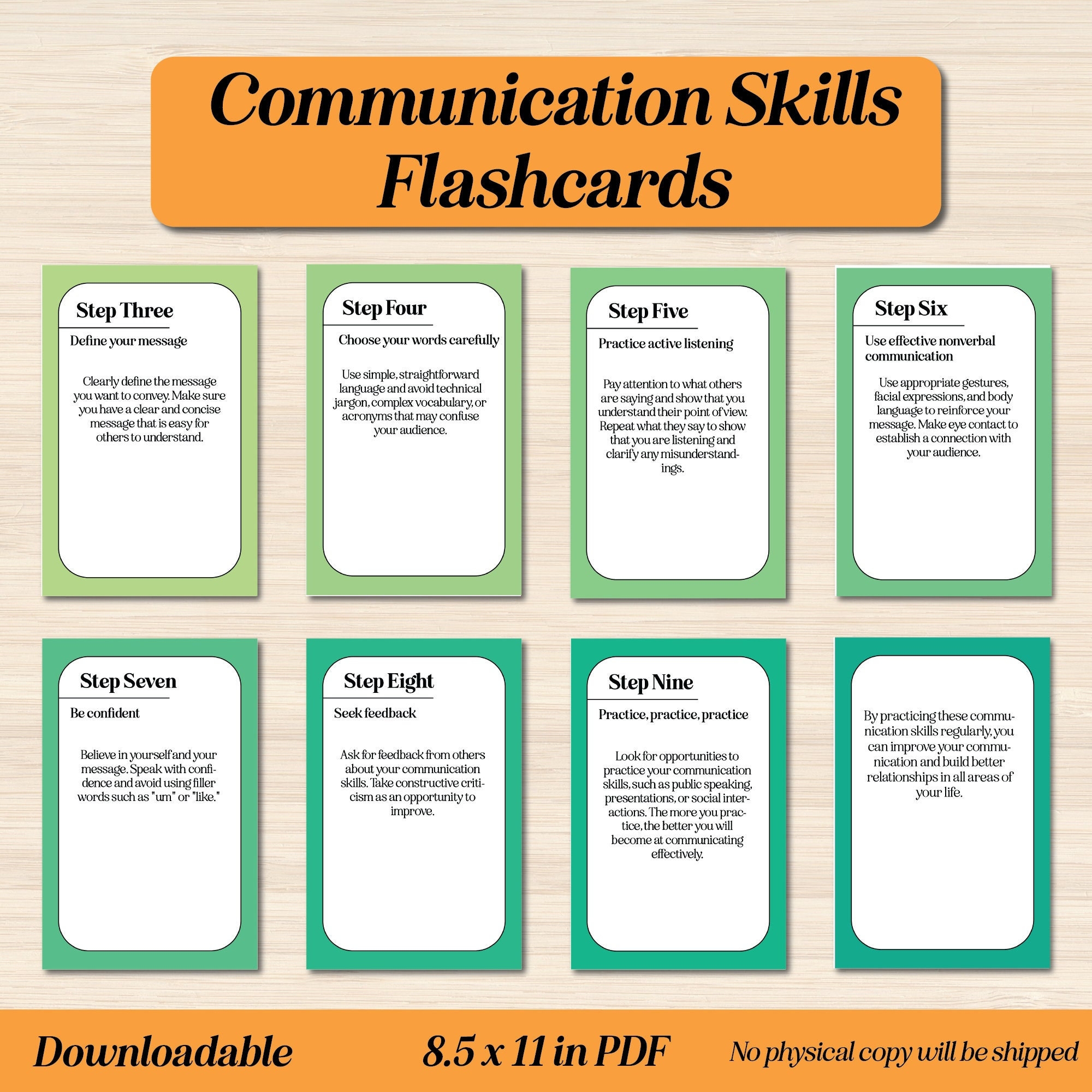 Communication Skills Flashcards A Helpful Resource For Therapy Coping And Emotional Growth CBT And School Counseling Tools Instant PDF Etsy