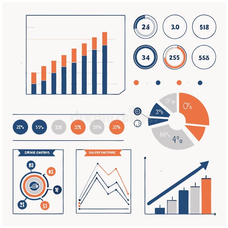 Comprehensive Set Of Charts Graphs And Icons For Data Visualization Stock Vector Illustration Of Intersecting Line 366784483
