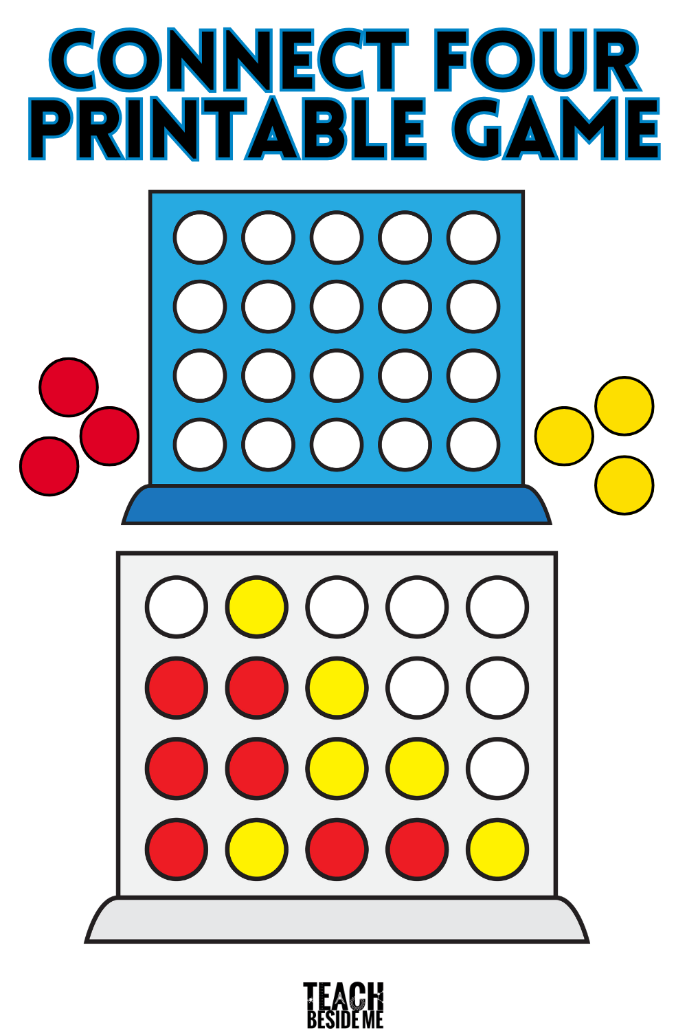 Connect Four Printable Game Teach Beside Me