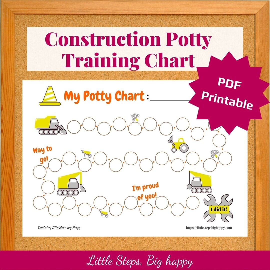 Construction Potty Chart Free Printable