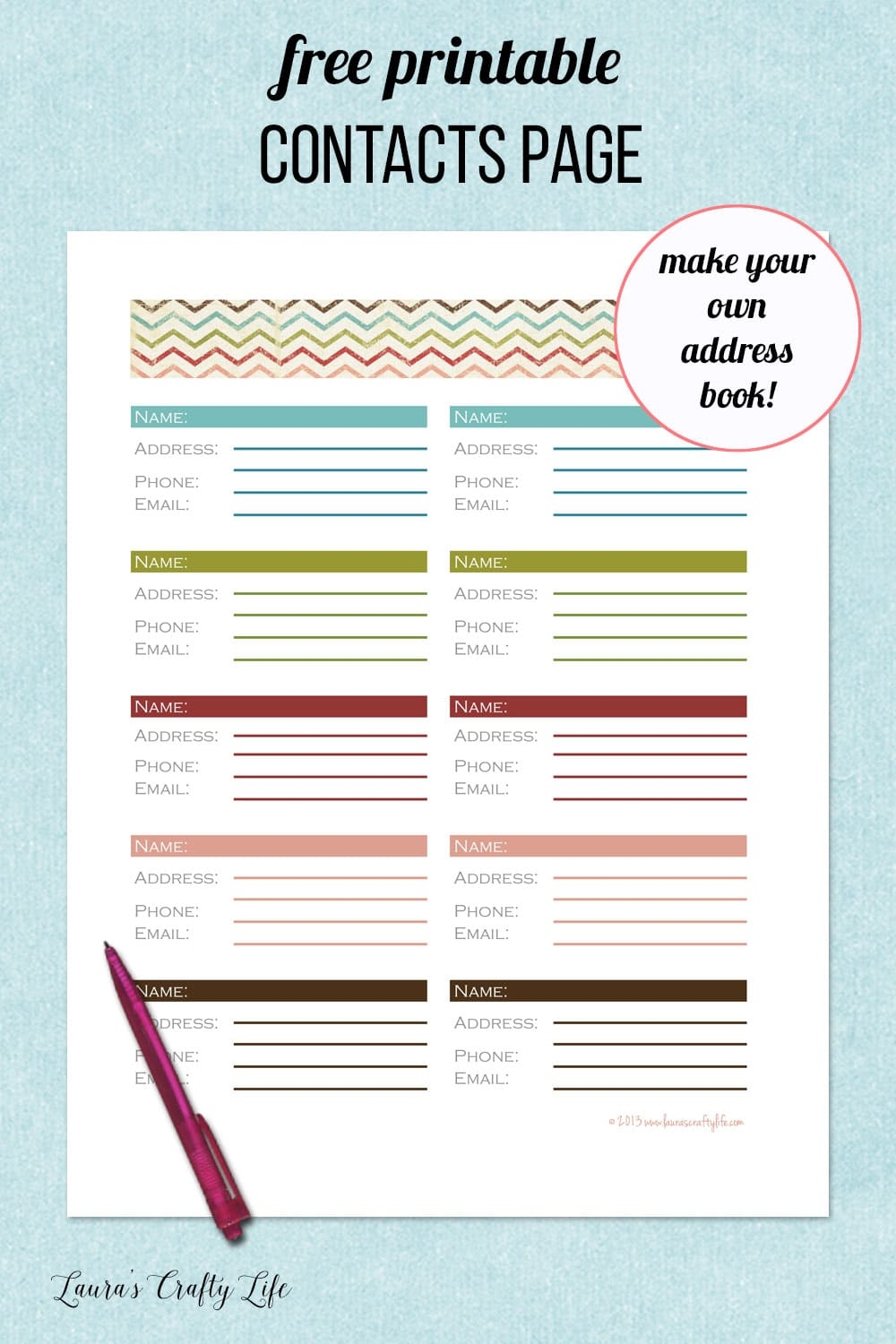 Address Sheets Printable