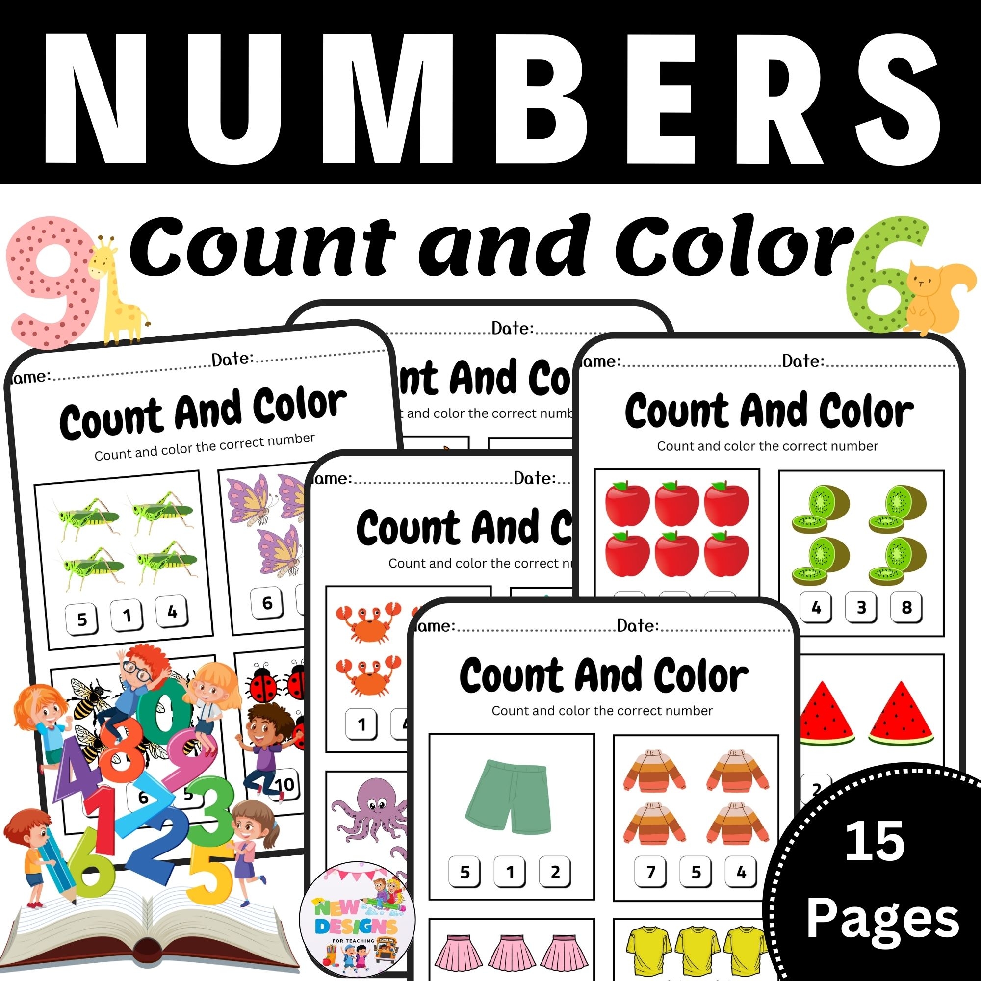 Count And Color Number Practice Activity Printable Sheets For Kids Made By Teachers Count And Color Number Practice Activity Printable Sheets For Kids Made By Teachers