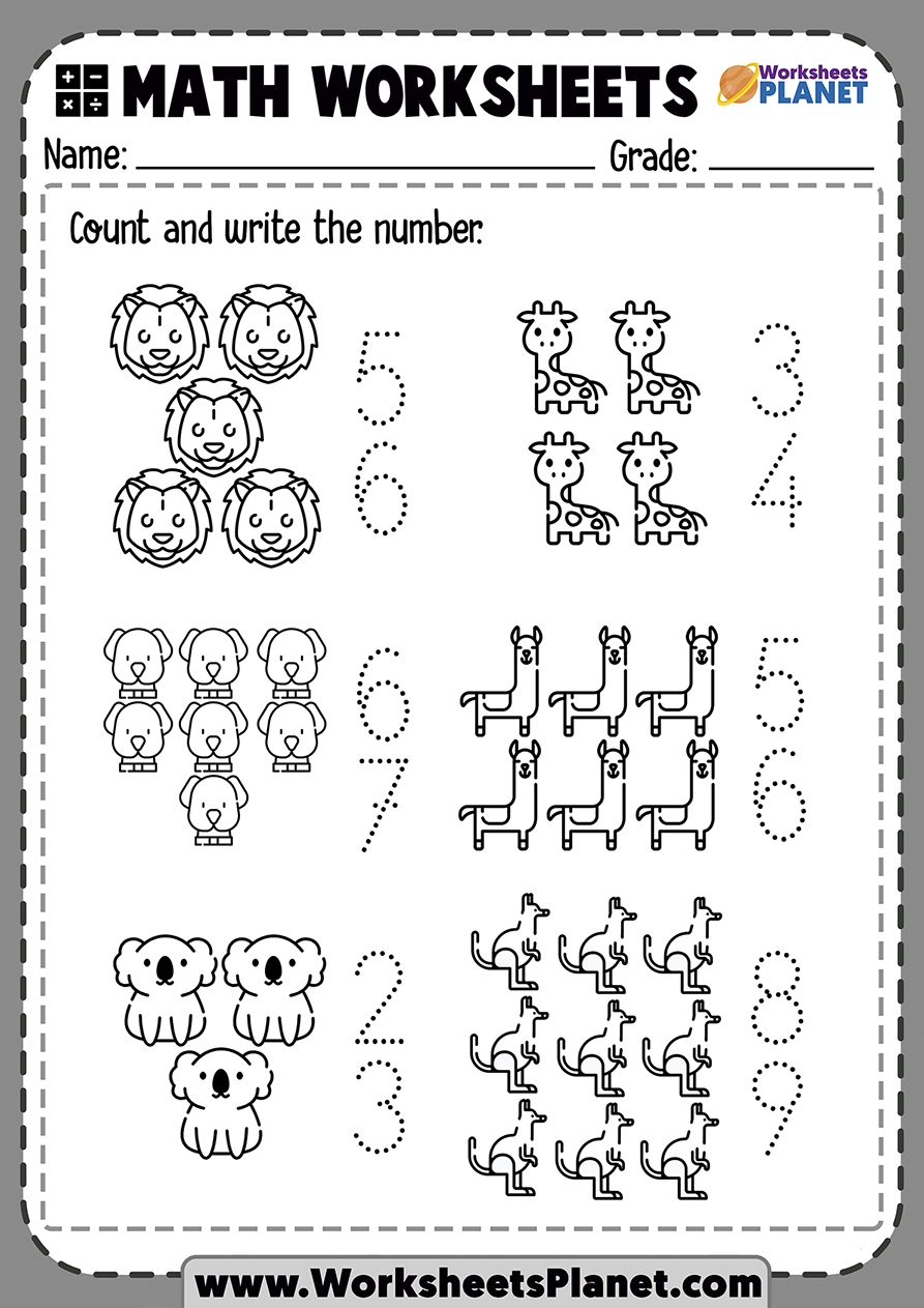 Counting Worksheets For Kindergarten Worksheets Library