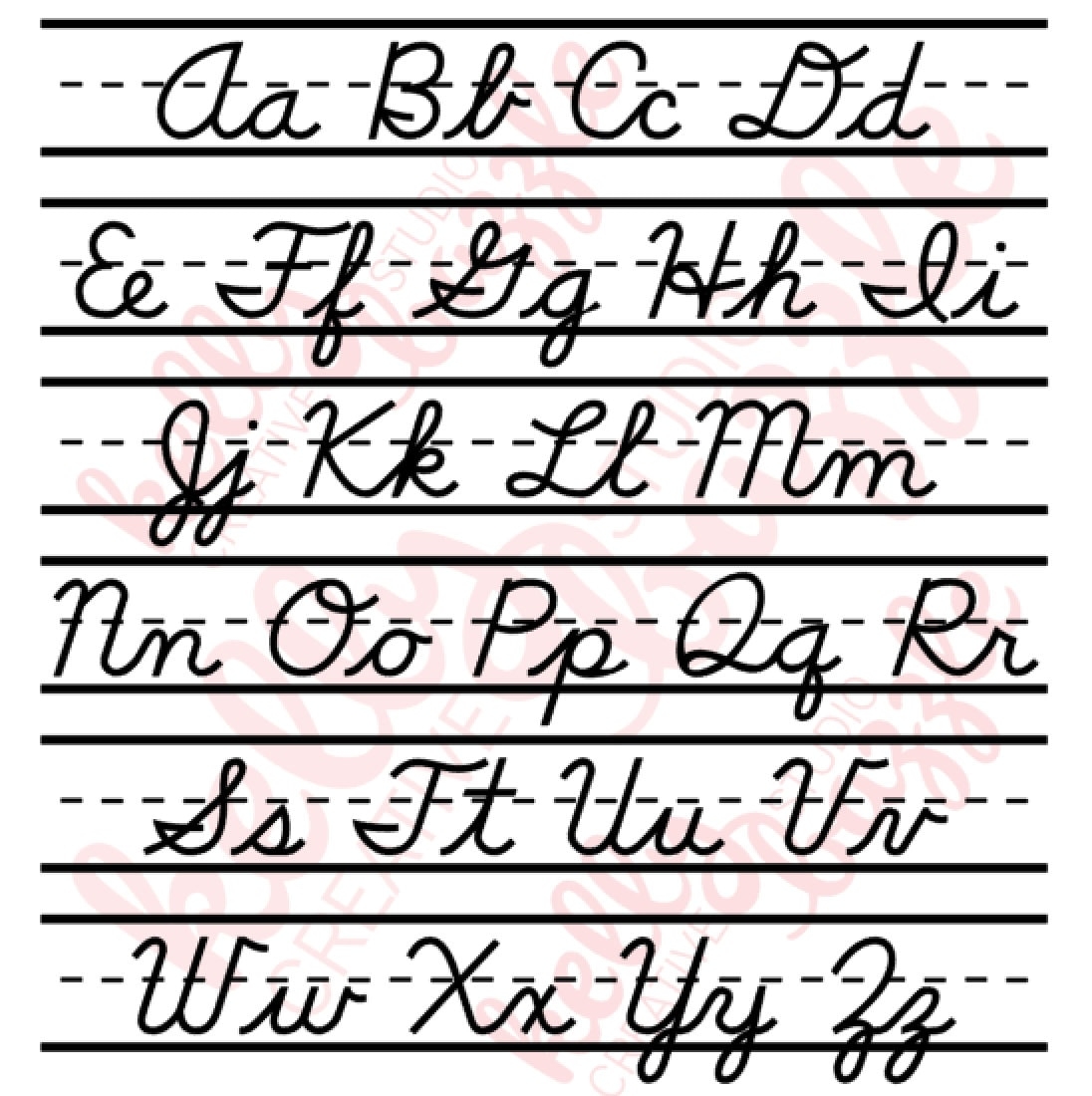 Cursive Alphabet Chart SVG Kid s Handwriting Practice digital Download Etsy Norway Cursive Alphabet Chart SVG Kid s Handwriting Practice digital Download Etsy Norway
