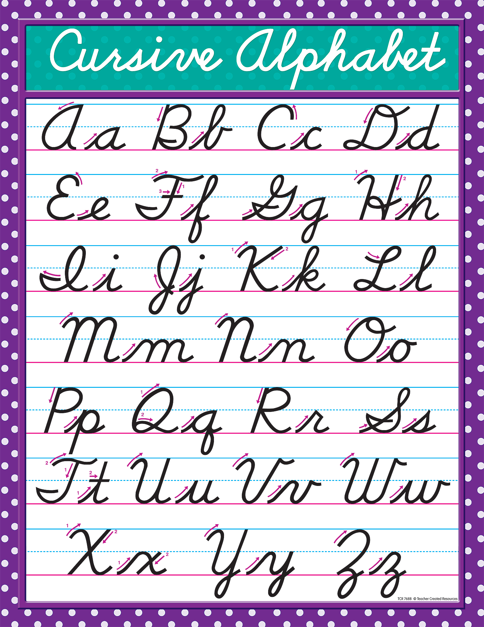 Cursive Chart TCR7688 Teacher Created Resources Cursive Chart TCR7688 Teacher Created Resources