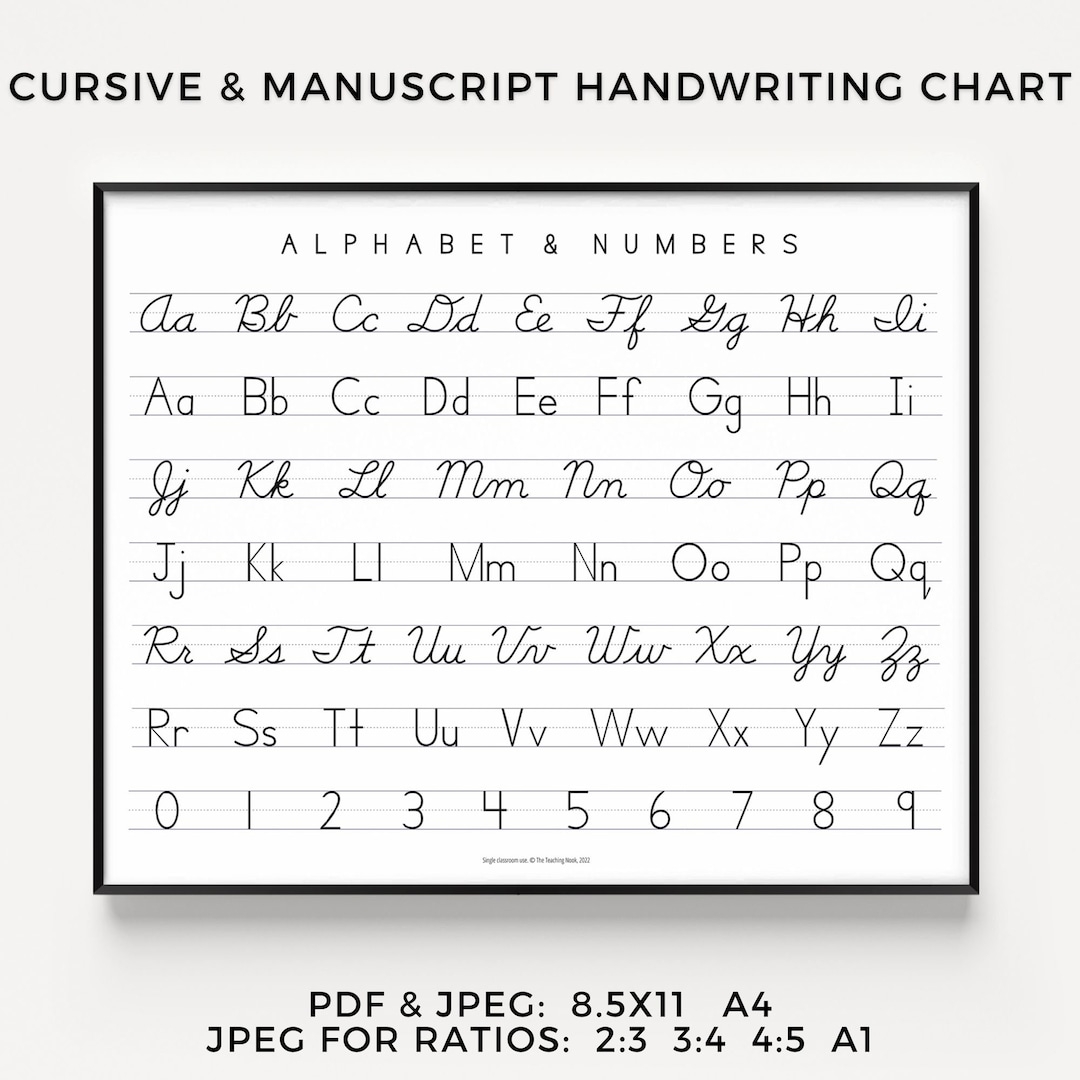 Free Printable Cursive Chart