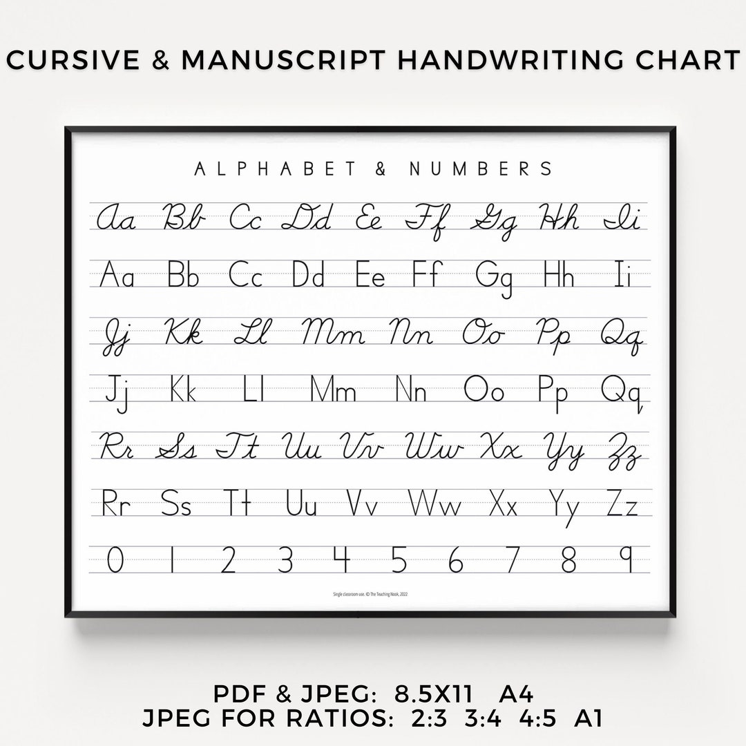 Free Printable Cursive Chart