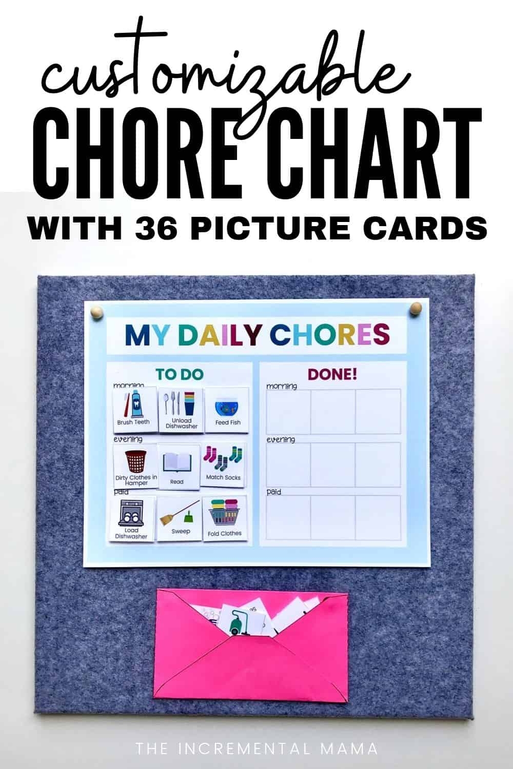 Customizable Picture Chore Chart To Organize Your Kid s Daily Schedule