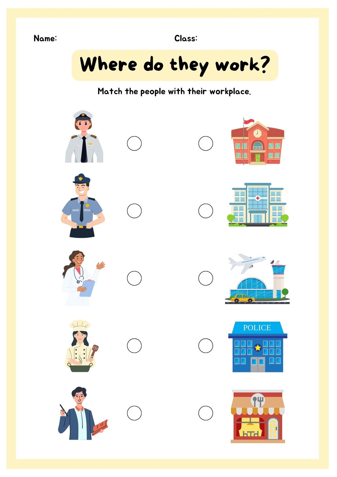 Printable Community Places Worksheet Printable Community Places Worksheet